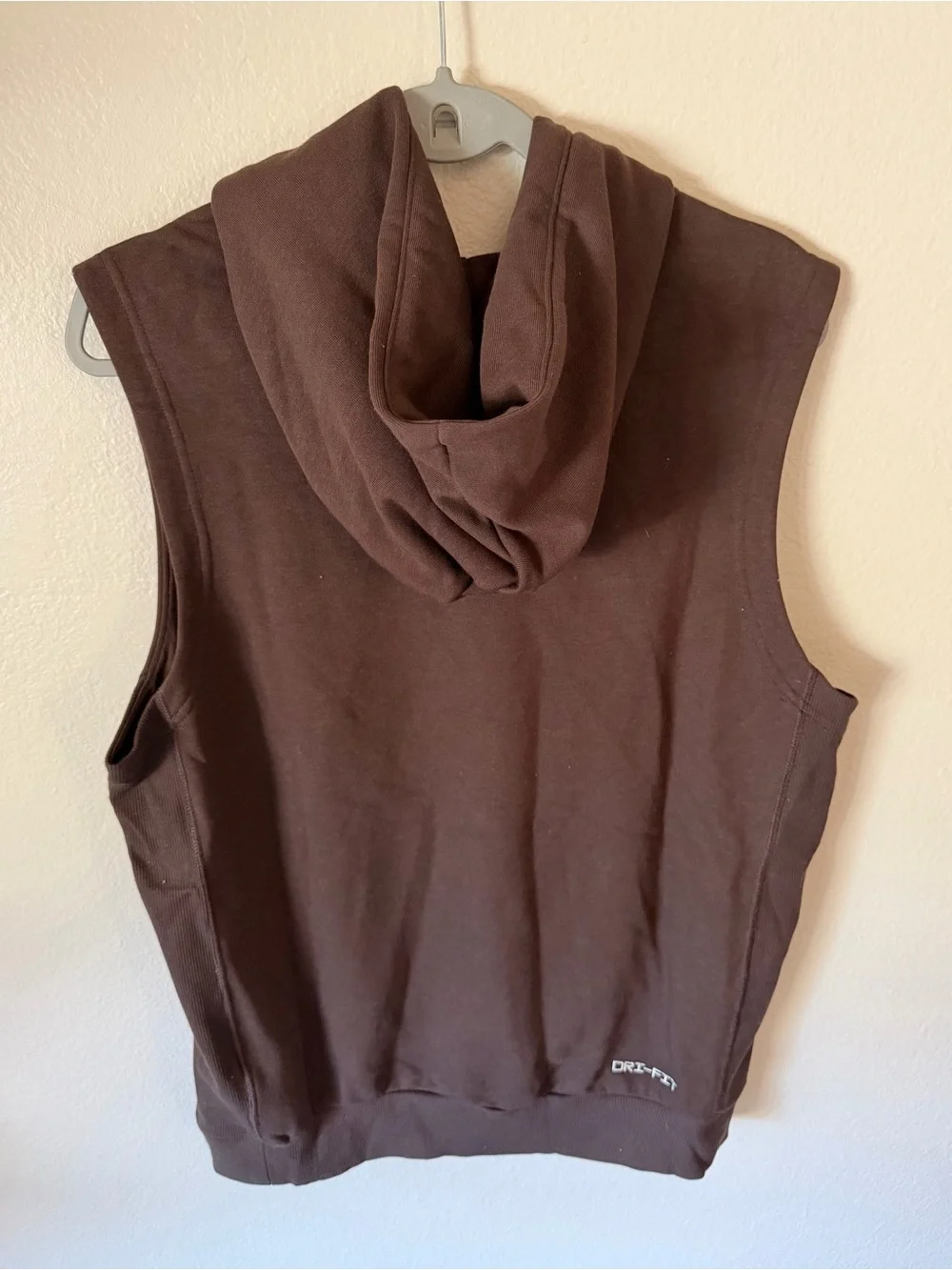 Nike Brown and Yellow Padres Sleeveless Hoodie